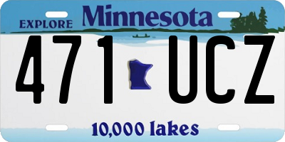 MN license plate 471UCZ