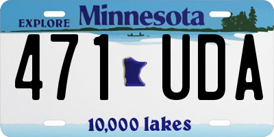 MN license plate 471UDA