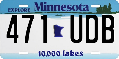 MN license plate 471UDB