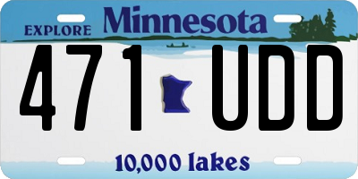 MN license plate 471UDD