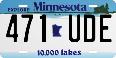 MN license plate 471UDE