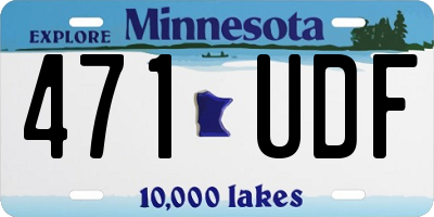 MN license plate 471UDF