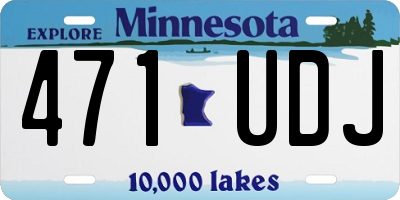 MN license plate 471UDJ