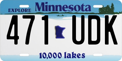 MN license plate 471UDK