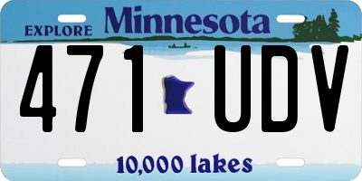 MN license plate 471UDV