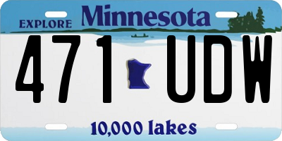 MN license plate 471UDW