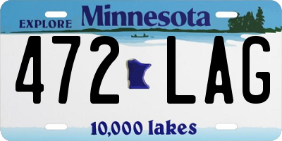 MN license plate 472LAG