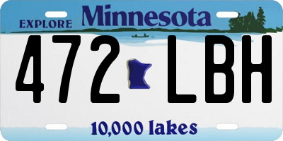 MN license plate 472LBH