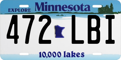 MN license plate 472LBI