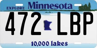MN license plate 472LBP