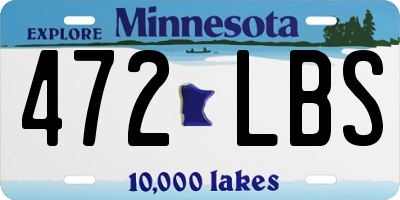 MN license plate 472LBS