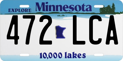 MN license plate 472LCA