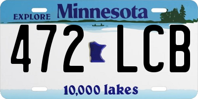 MN license plate 472LCB