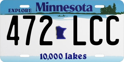 MN license plate 472LCC