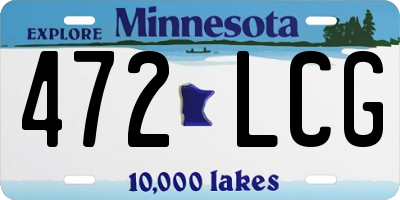 MN license plate 472LCG