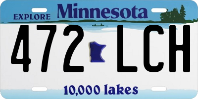 MN license plate 472LCH