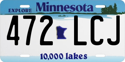 MN license plate 472LCJ