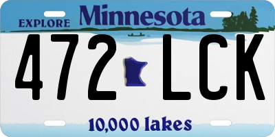 MN license plate 472LCK