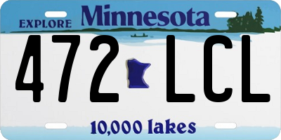 MN license plate 472LCL