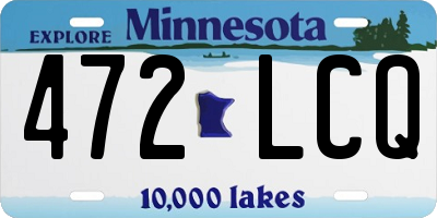MN license plate 472LCQ