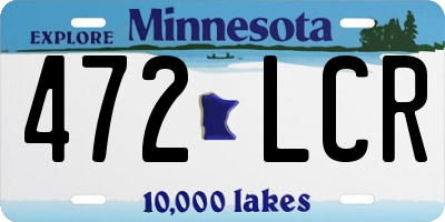 MN license plate 472LCR