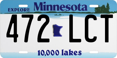 MN license plate 472LCT