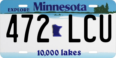 MN license plate 472LCU