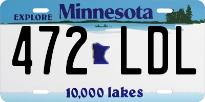MN license plate 472LDL