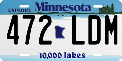 MN license plate 472LDM