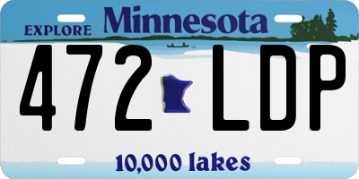 MN license plate 472LDP