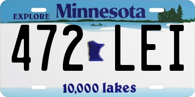 MN license plate 472LEI