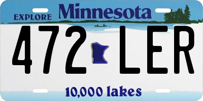 MN license plate 472LER