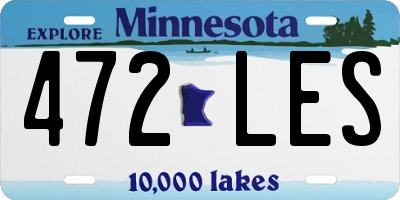 MN license plate 472LES