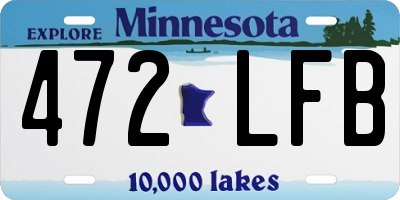 MN license plate 472LFB