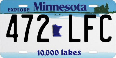 MN license plate 472LFC