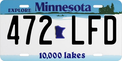 MN license plate 472LFD