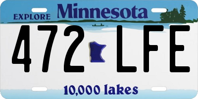 MN license plate 472LFE
