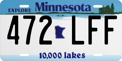 MN license plate 472LFF