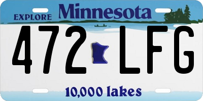 MN license plate 472LFG