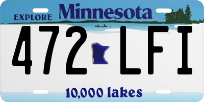 MN license plate 472LFI