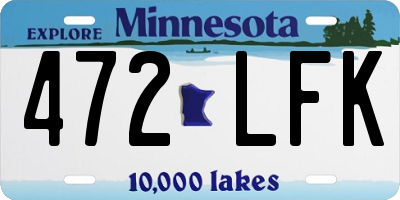 MN license plate 472LFK