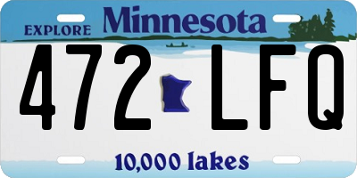 MN license plate 472LFQ