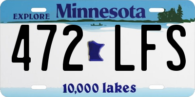 MN license plate 472LFS