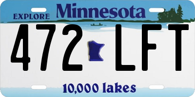 MN license plate 472LFT