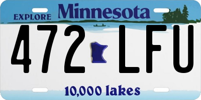 MN license plate 472LFU
