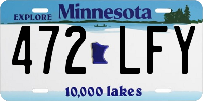 MN license plate 472LFY