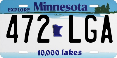 MN license plate 472LGA
