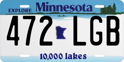 MN license plate 472LGB