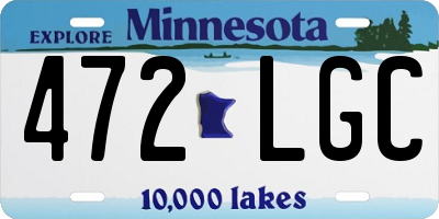 MN license plate 472LGC