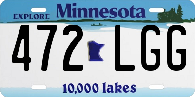 MN license plate 472LGG